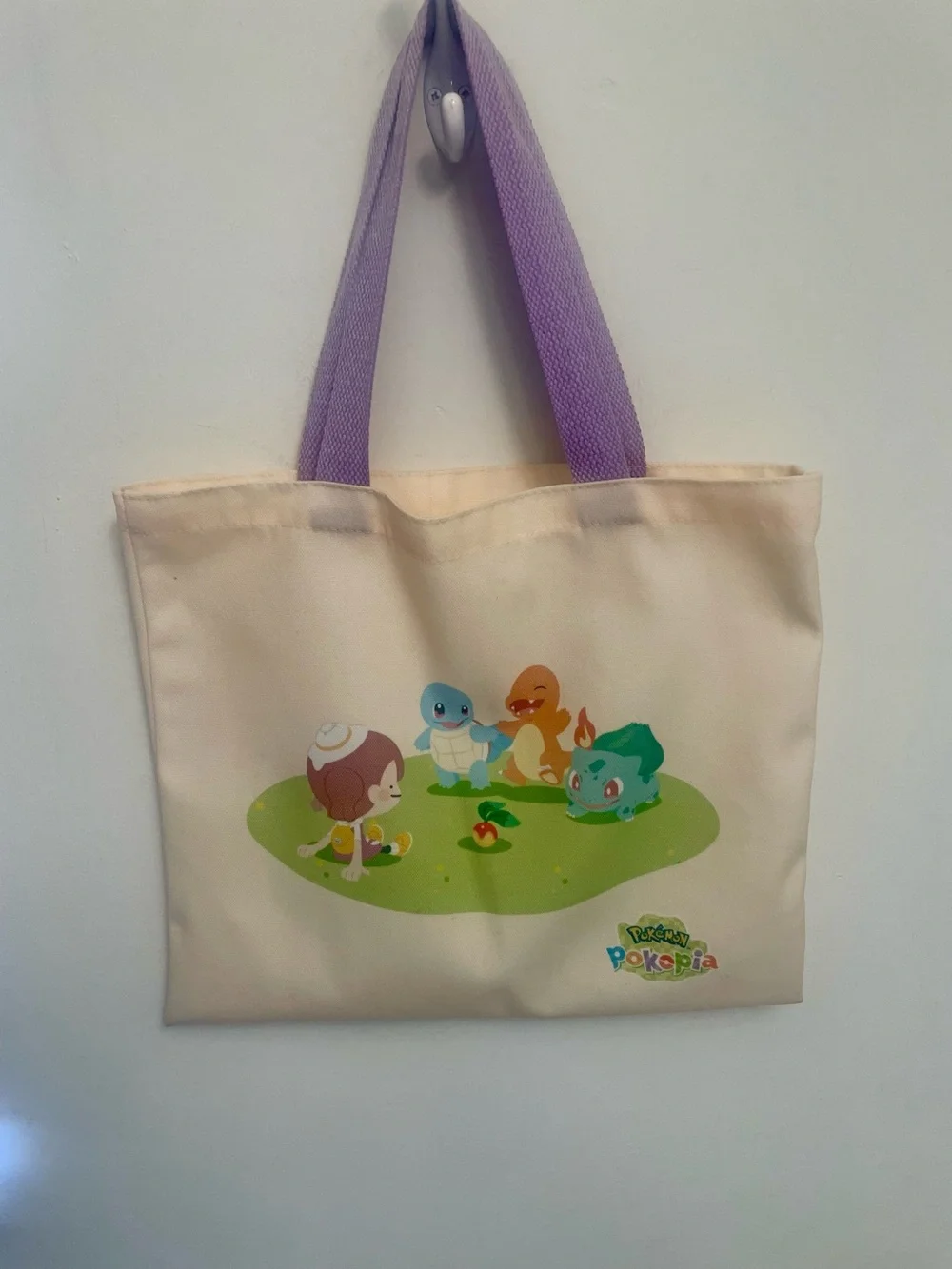 Pokémon Pokopia Canvas Tote Bag Pyrole Handles 11x 13 inches  EUC 2026